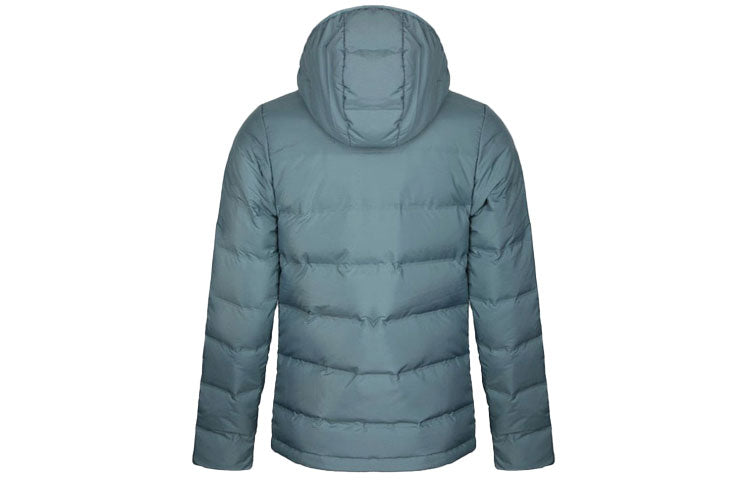 Men's adidas Outdoor Solid Color Stay Warm Hooded Down Jacket Dark Malachite Green CZ2310