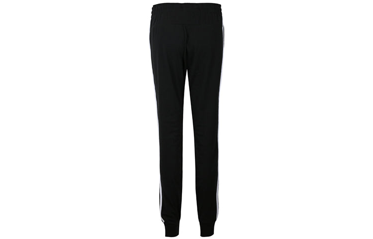 (WMNS) adidas Plaid Knitted Sports Pants Black DP2377