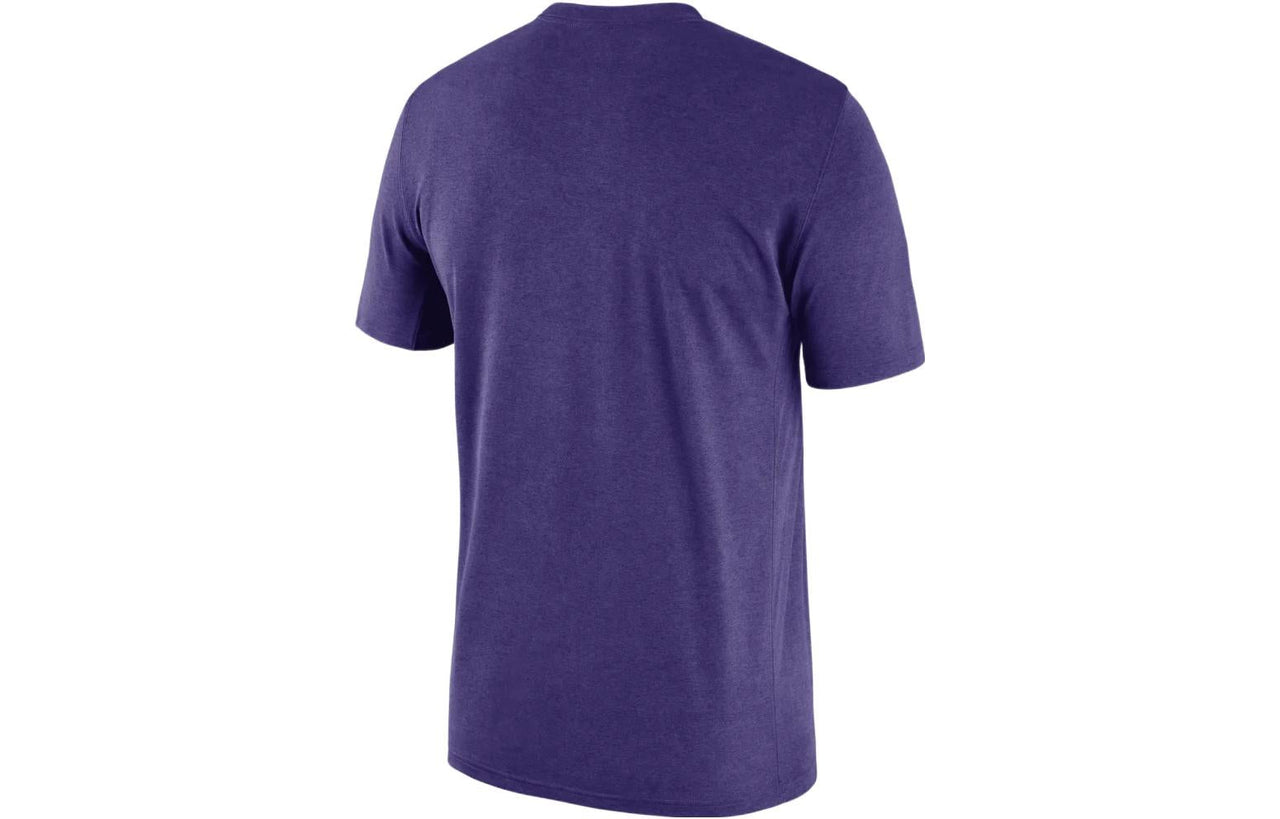 Men's Nike NBA Los Angeles Lakers Alphabet Logo Printing Loose Casual Round Neck Short Sleeve Court Purple T-Shirt DA7271-547
