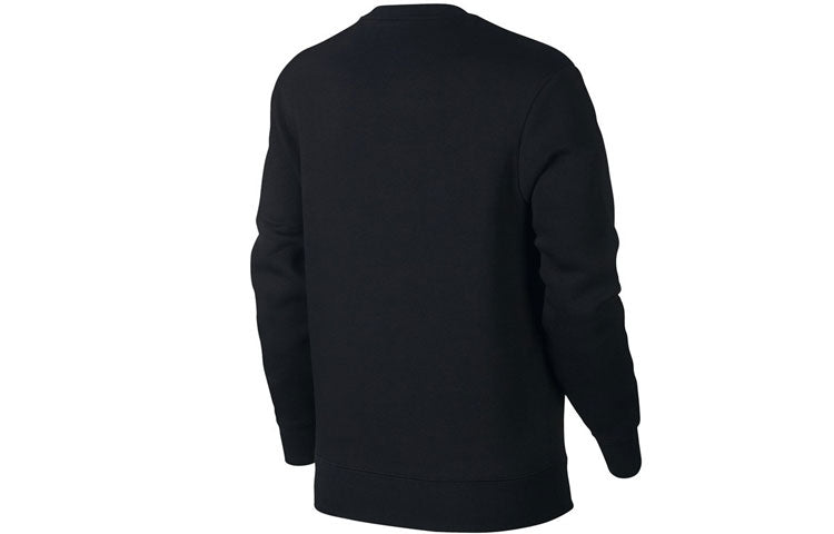 (WMNS) Nike Sportswear Embroidered Small Logo Fleece Lined Stay Warm Round Neck Pullover Hoodie Black CI9993-010