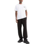 Men's Off-White Chest Stripe Pocket Round Neck Short Sleeve White T-Shirt OMAA128C99JER0010110