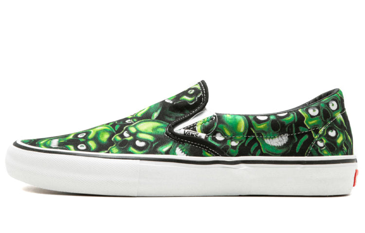 Vans Supreme x Slip-On 'Glow-In-The-Dark Skull Pile' VN0A347V3FW