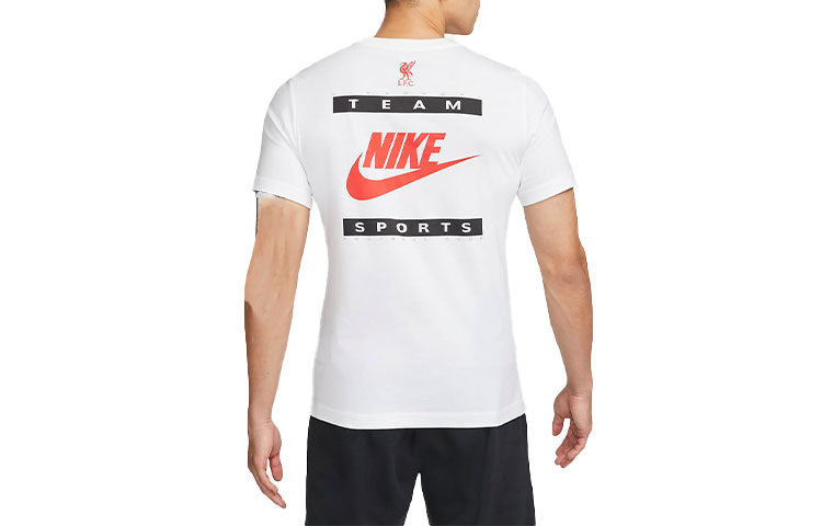 Nike Printing Logo Solid Color Round Neck Short Sleeve White DJ2729-100