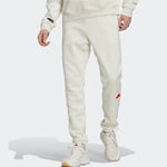 Men's adidas Solid Color Logo Lacing Bundle Feet Sports Pants/Trousers/Joggers Autumn White HG2066