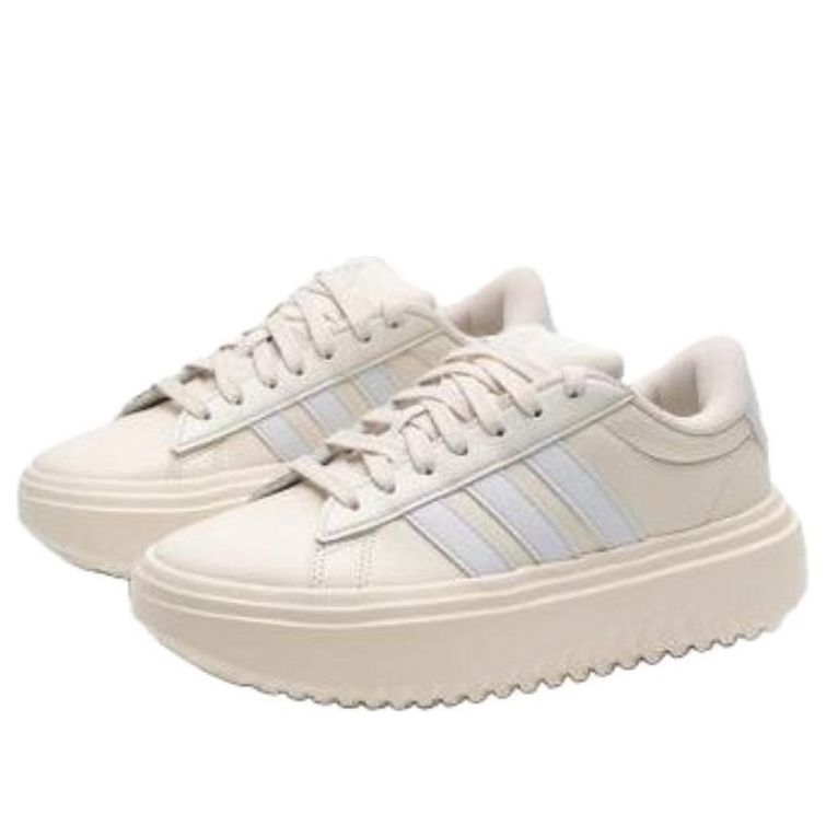 (WMNS) adidas Grand Court Platform 'Cream White' JQ1078
