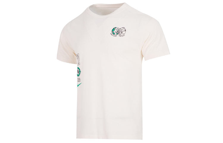 Nike Bonsai Alphabet Casual Printing Short Sleeve White DM1314-901