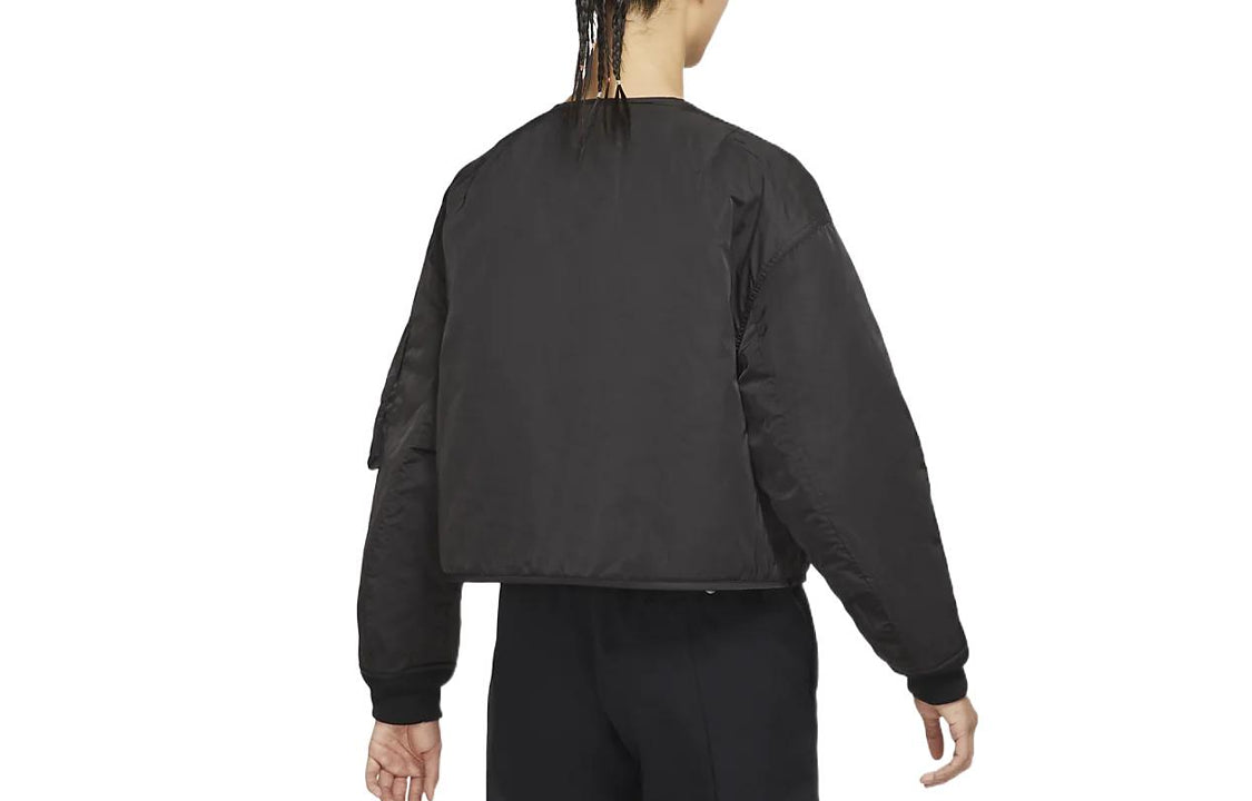 (WMNS) Air Jordan Chinese New Year Printing Ribbed Cuff Reversible Jacket Black DO4146-010