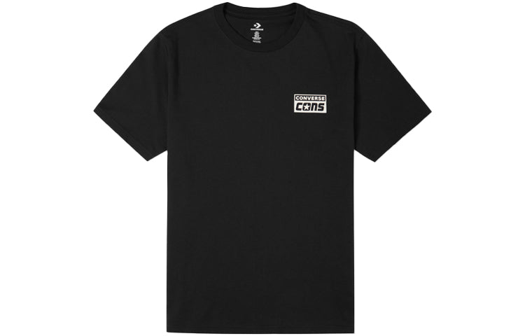 Converse Alphabet Logo Printing Retro Casual Short Sleeve Black 10021134-A01