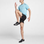 Men's Nike Solid Color Quick Dry Breathable Sports Training Short Sleeve Blue T-Shirt 892814-482