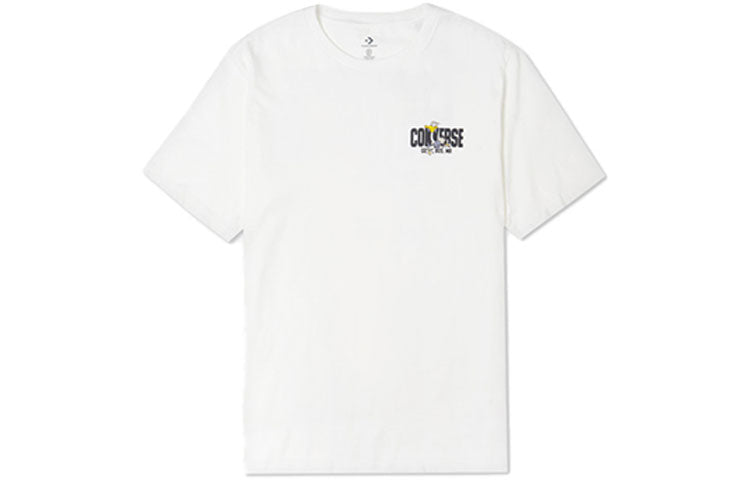 Converse Alphabet Cartoon Printing Sports Short Sleeve White 10021124-A02