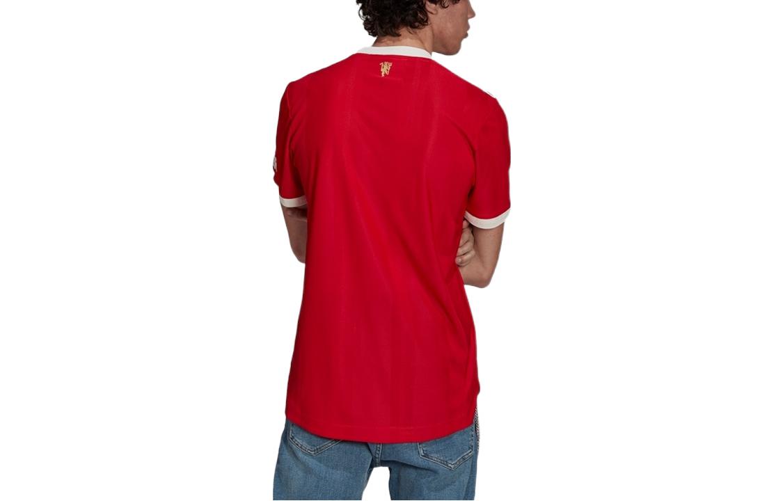 Men's adidas Alphabet Printing Short Sleeve Soccer/Football Jersey AU Player Edition Manchester United Home Red T-Shirt H31090