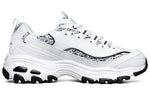 (WMNS) Skechers D'Lites 1.0 Low Top Sneakers White/Black 13169-WBK