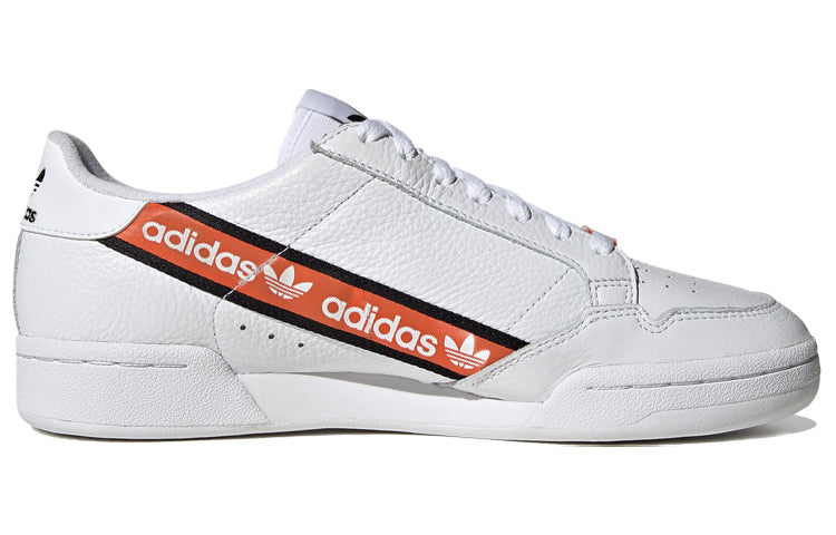 adidas Continental 80 'Wordmark Side Stripe - White Orange' H68725