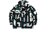 Men's FILA Full Print Casual Woven Hooded Jacket Black F11M219707F-ZA