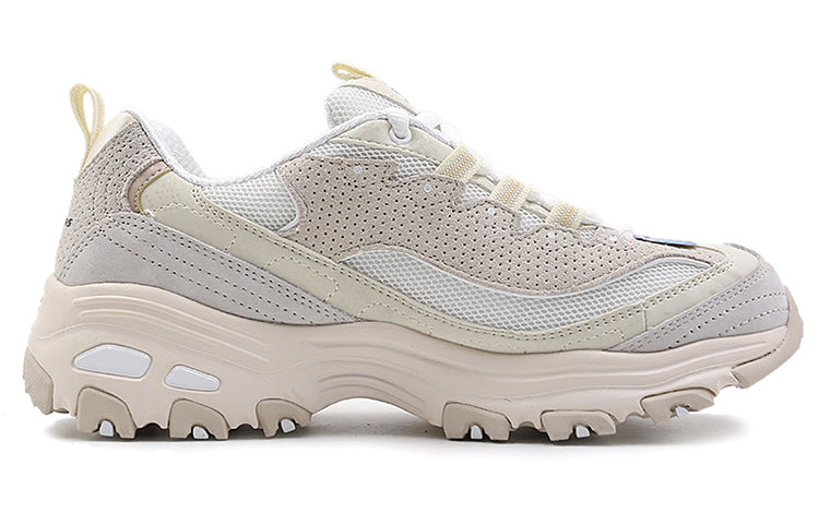 (WMNS) Skechers D'Lites Low-Top Running Shoes White 13147-OFWT