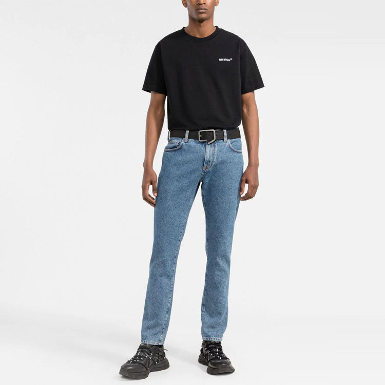 Off-White Helvetica Short-Sleeve Tee OMAA027C99JER0091001