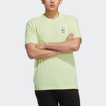 adidas neo M July Tee 2 Printing Sports Loose Round Neck Short Sleeve Yellow HF0466