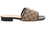 (WMNS) Gucci Double g Canvas Slippers Ebony 619893-KQWM0-9765