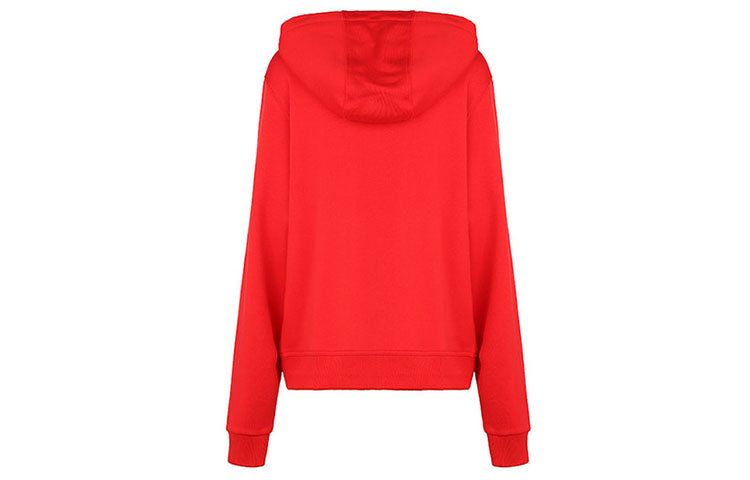 (WMNS) Burberry Alphabet Printing Zipper Hoodie Red 80211511
