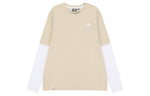 New Balance Contrasting Colors Sports Round Neck Pullover Apricot Color T-Shirt 5DC16063-BEI