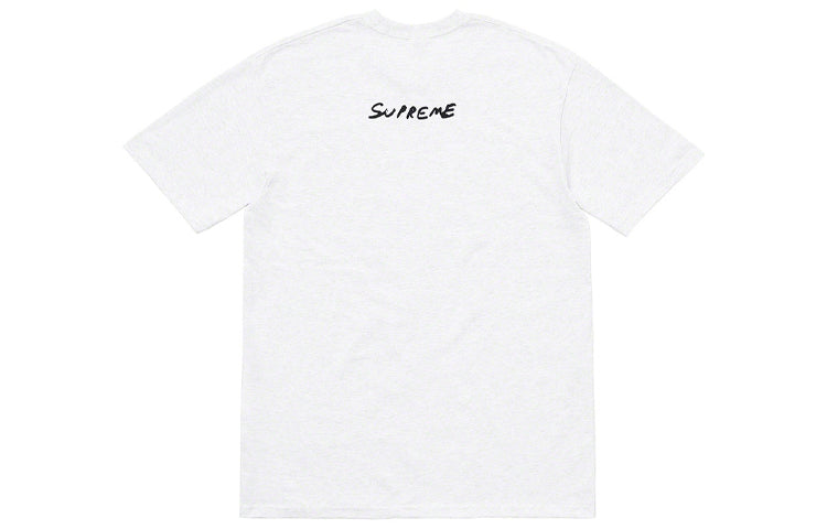 Supreme SS19 Reaper Tee Printing Short Sleeve Unisex Gray White SUP-SS19-10617
