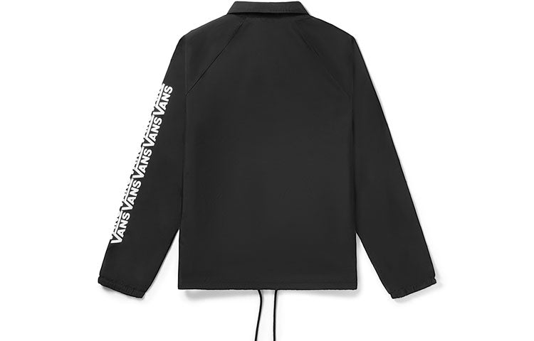 (WMNS) Vans Logo Printing Coach Jacket Black VN0A4CX9BLK