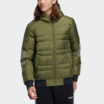 adidas neo M Dwn 3S Puf Jk Metallic Sports hooded down Jacket H45270