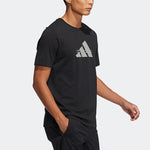 adidas Alphabet Logo Printing Sports Short Sleeve Black HE9937