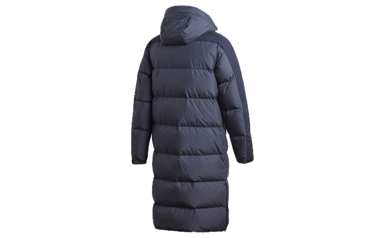 adidas 3st Long Coat Outdoor Sports Detachable hooded Down Jacket Blue GF0069