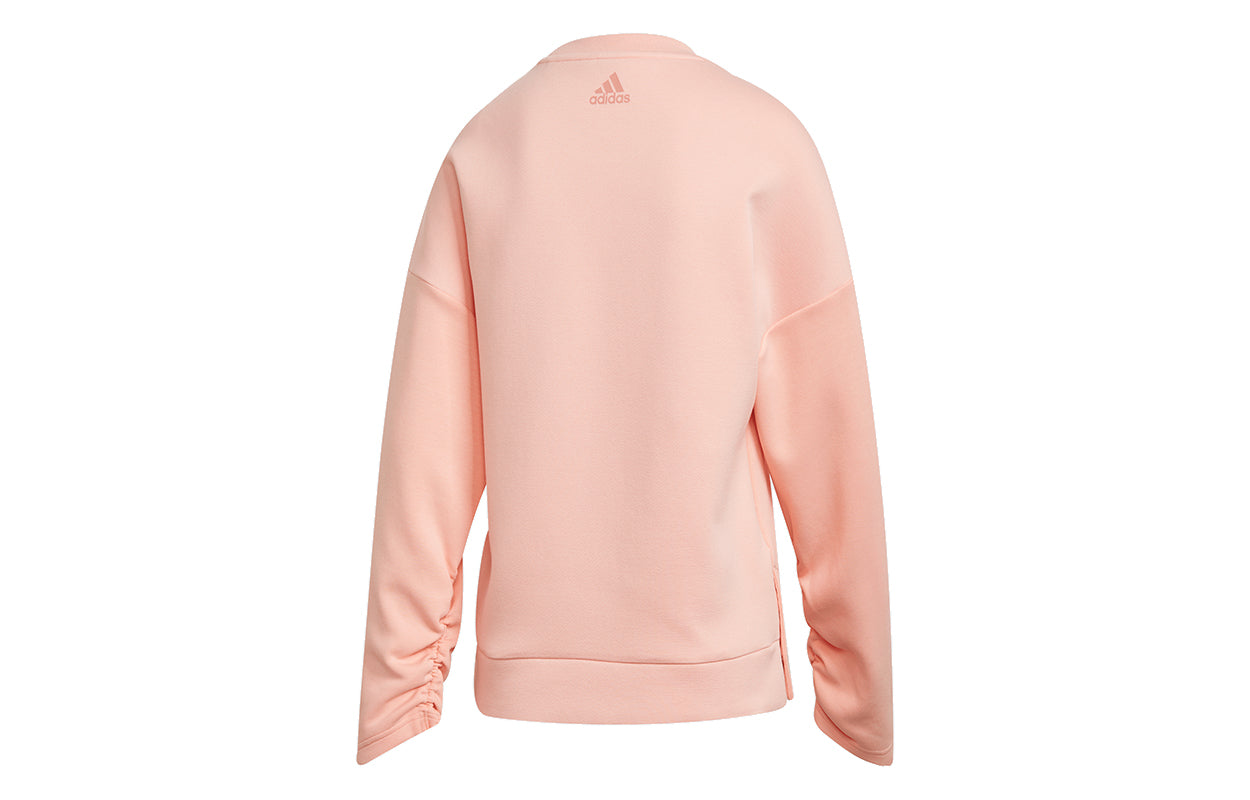(WMNS) adidas Crew Dk Emby Sweatshirt Pink/Red FR5981