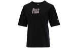 (WMNS) PUMA Printing CasualSport Round NeckShort Sleeve Black 533050-01