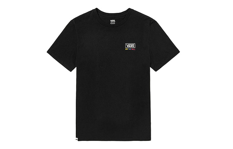 Vans Alphabet Printing Short Sleeve Couple Style Black VN0A4RBABLK