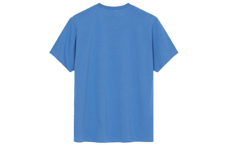 Men's KENZO FW21 Printing Tiger Head Round Neck Short Sleeve Blue T-Shirt FB65TS0204YA-72