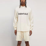 Fear of God Essentials FW20 Long Sleeve Logo Tee 'Cream' FOG-FW20-342
