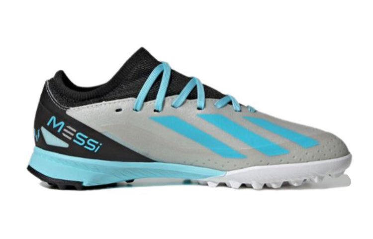 (GS) adidas X Crazyfast Messi.3 TF 'Silver Metallic Blue Black' IE4073