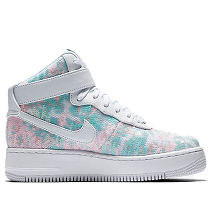 (WMNS) Nike Air Force 1 Upstep Hi LX 'Sequin Fabric' 898422-100