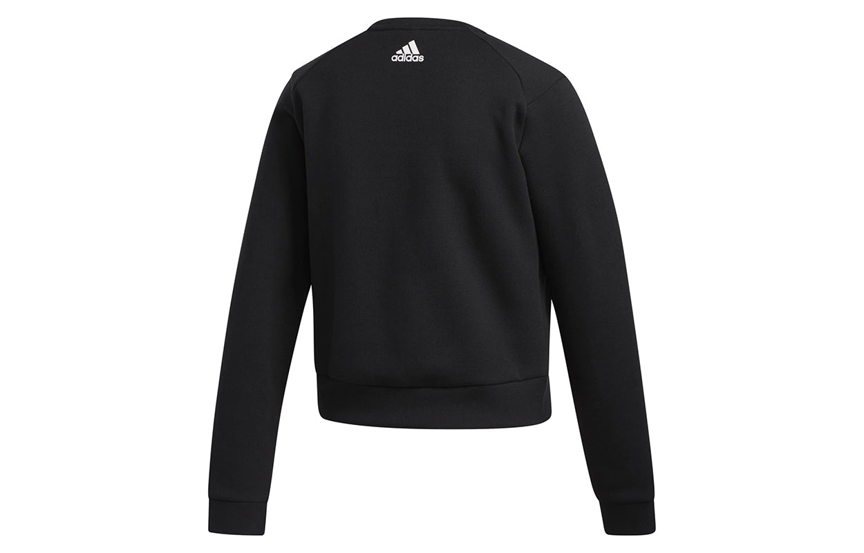 (WMNS) adidas Training Sport Round Collar Leisure Short Jacket Black FL2059