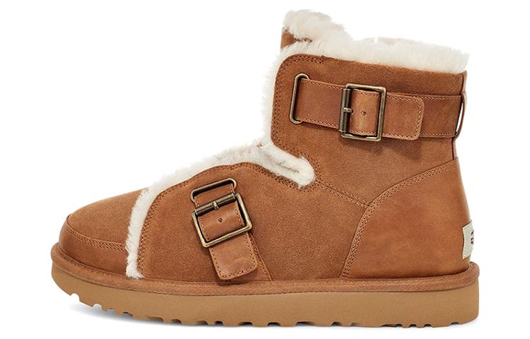 (WMNS) UGG Dune Mini Buckle Boot Fleece Lined Brown 1119431-CHE