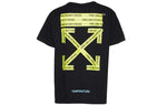 Off-White Yellow Arrow Short Sleeve Black OMAA002S181850061060