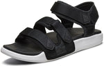 Skechers Velcro Outdoor Sports Black White Sandals 666081-BKW