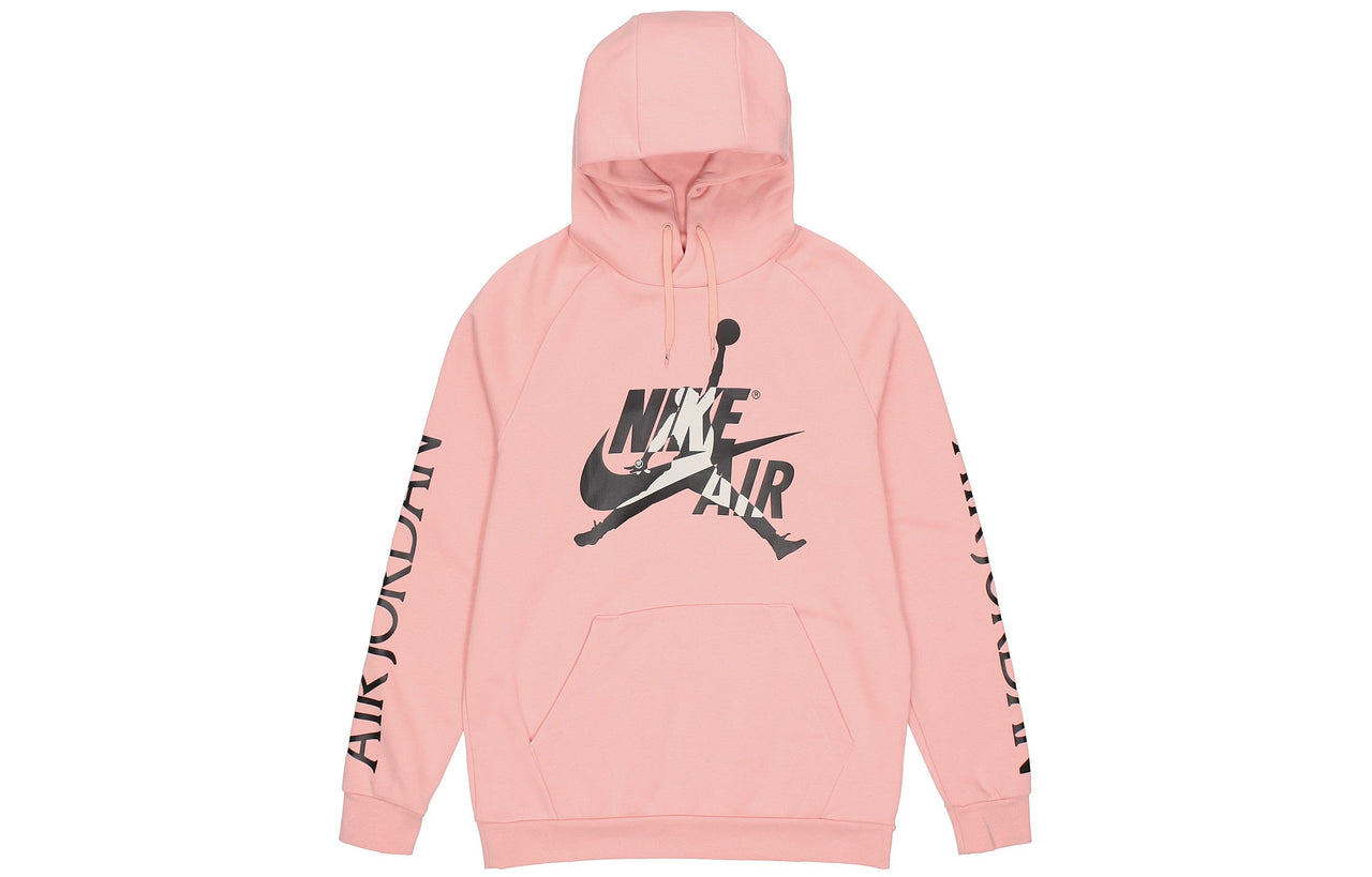 Air Jordan Alphabet Logo Pullover Hooded Fleece Pink DH9505-648
