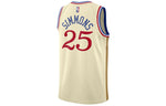Nike MENS NBA Philadelphia 76ers Ben Simmons 25 City Edition Swingman Jersey White Creamy AV4664-281