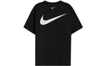 Nike Sportswear Swoosh Chest Sports Round Neck Short Sleeve Black DH0030-010