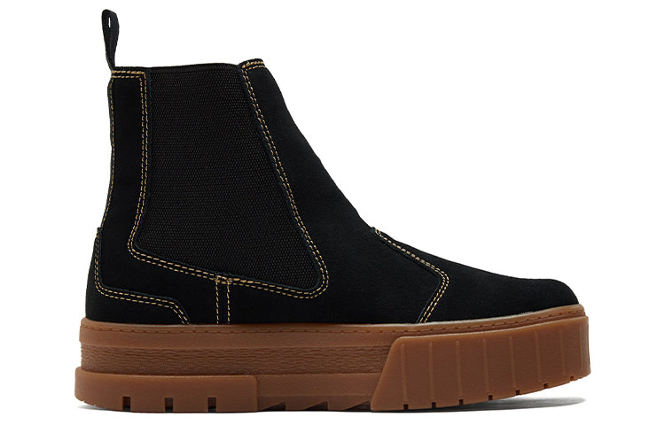 (WMNS) PUMA Mayze Chelsea Suede 'Black Gum' 382829-03