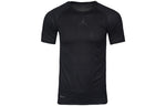 Men's Air Jordan Training Quick Dry Solid Color Logo Casual Short Sleeve Black T-Shirt 866591-010