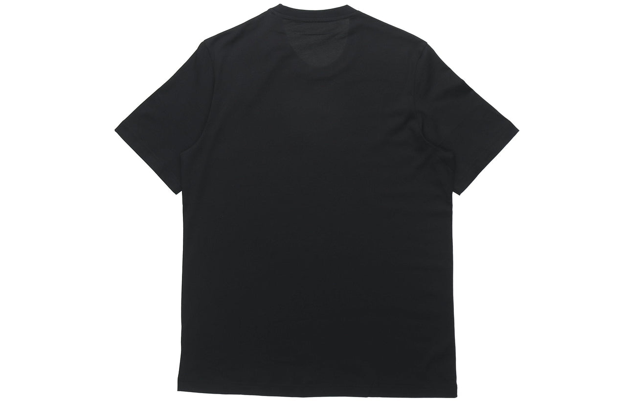 adidas logo Printing Round Neck Pullover Sports Short Sleeve Black FN1727