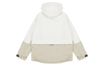 New Balance Logo Embroidered Colorblock Hooded Jacket Couple Style White 5AC14103-BEI