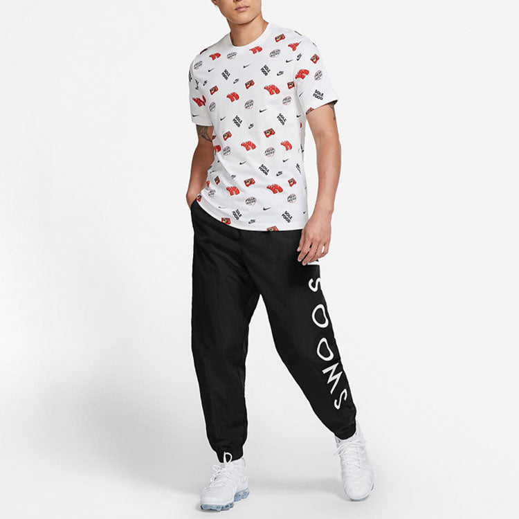 Men's Nike Cone Embroidered Woven Casual Sports Pants/Trousers/Joggers Black DJ0479-010