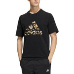 adidas Solid Color Logo Athleisure Casual Sports Short Sleeve Unisex Black HS4396