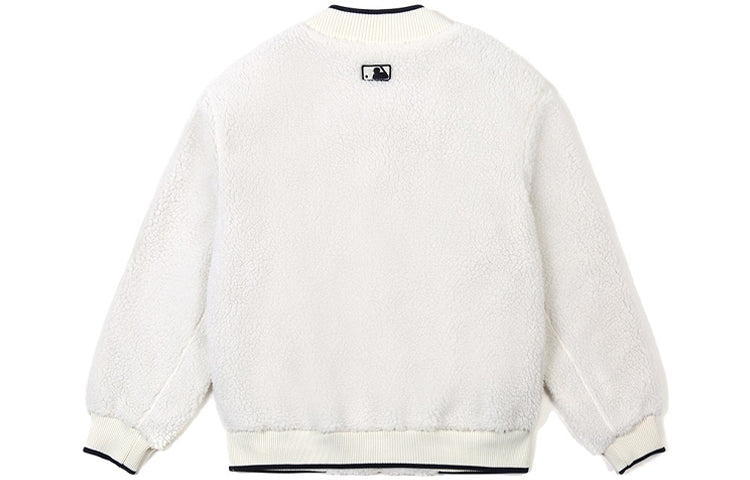 MLB New York Yankees Lambs Wool Jacket Unisex White 31JPF1061-50I